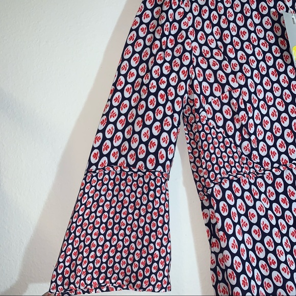 NWT Boden Edna Tunic Red & Navy Print Long Top Size 12 R - Picture 5 of 7